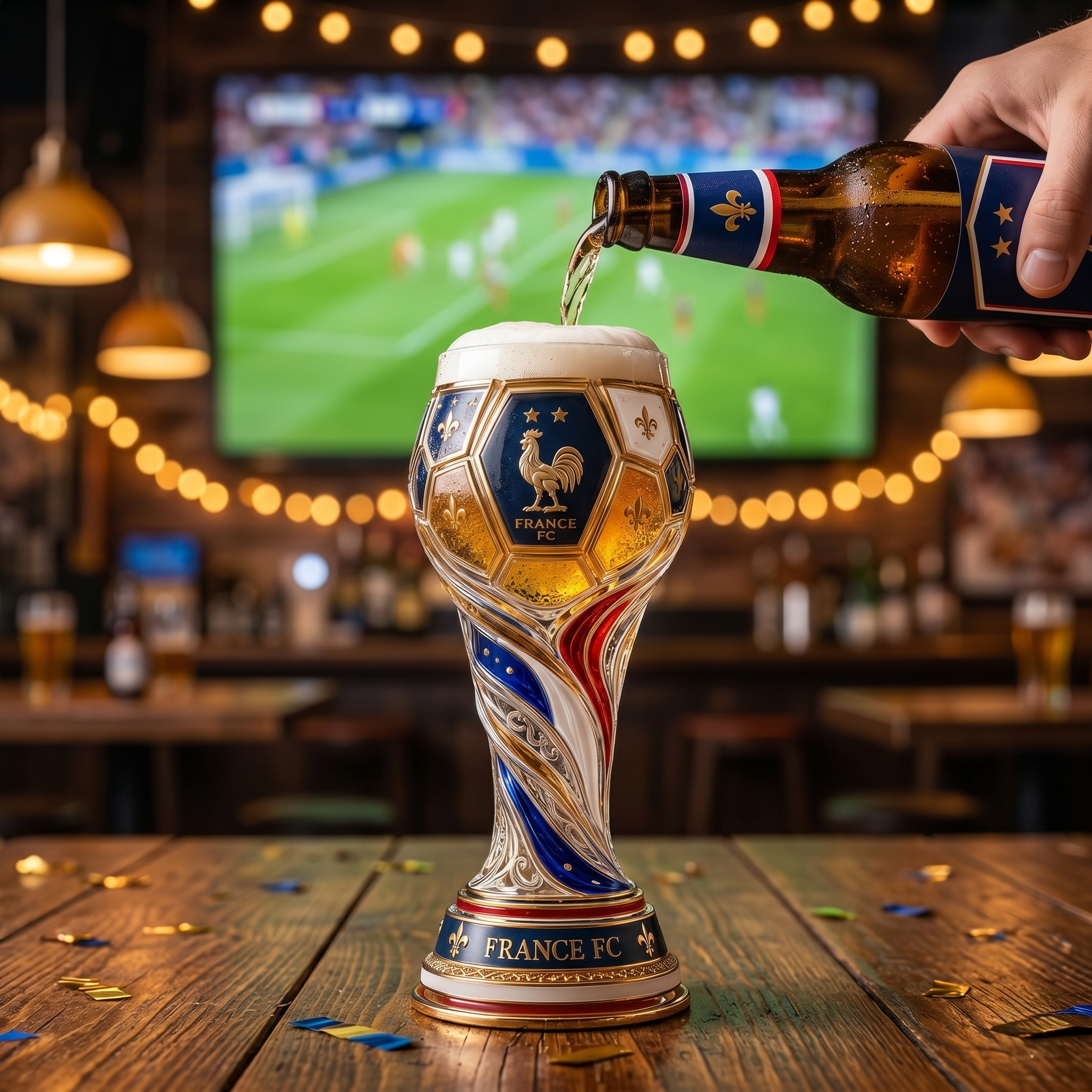 Premium FRA Soccer Trophy Beer Glass TNSM