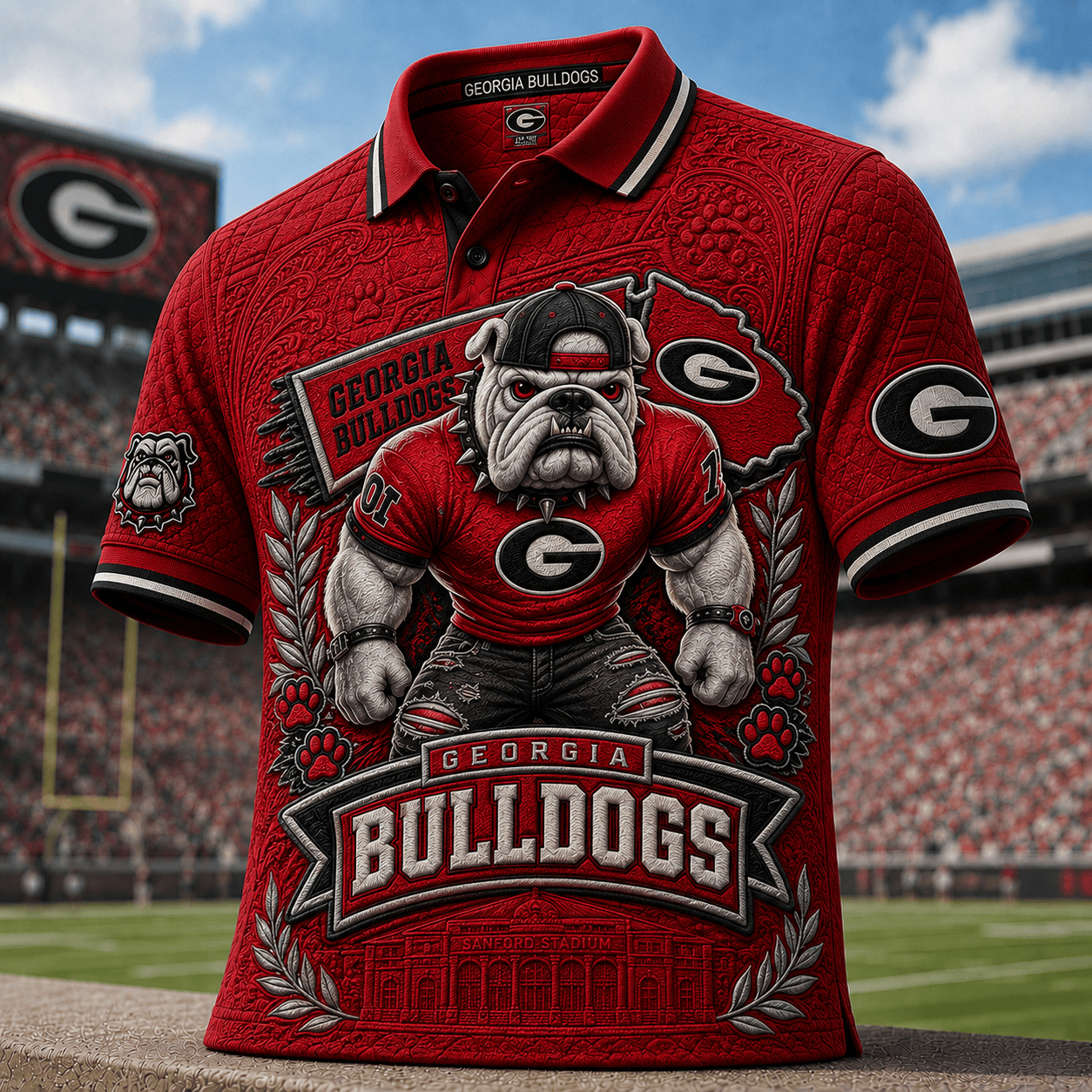 PREMIUM GGBD EMBOSS POLO SHIRT HQH