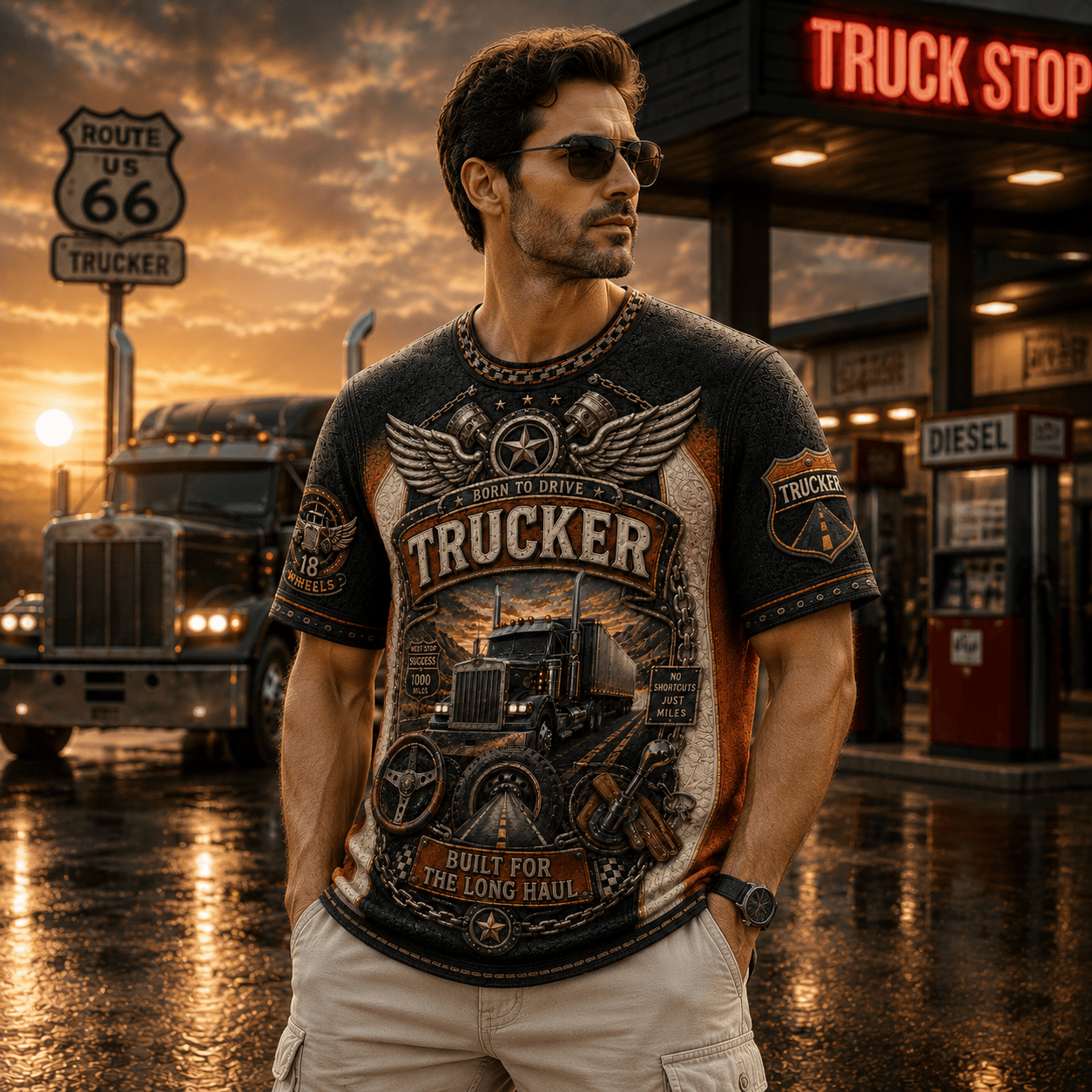PREMIUM TRUCK 3D EMBOSS SHIRT NTNA