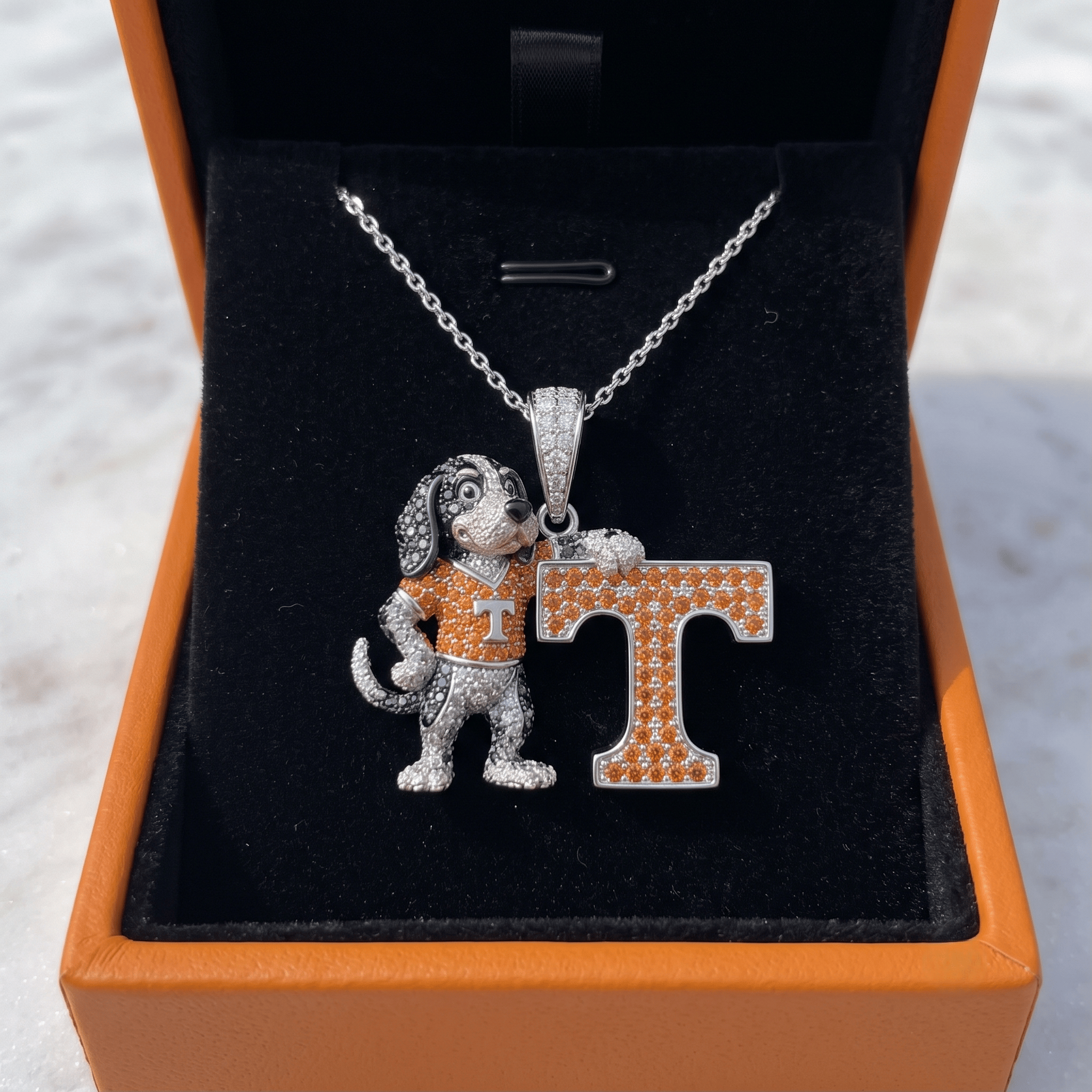 TVF Solid Gold Chain with Diamond Pendant HTTT