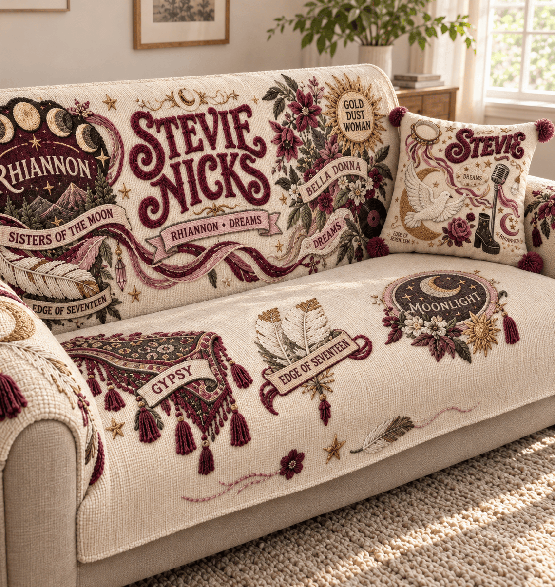 STNK Tufted Sofa Cover & Pillow Set HTTT