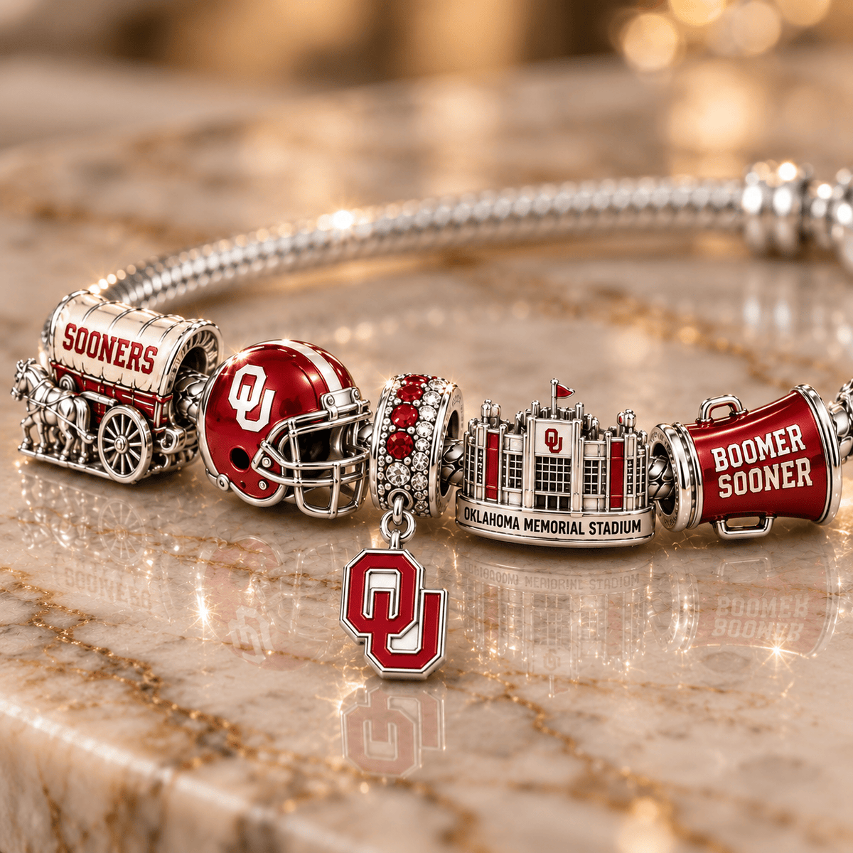 OSN Silver Charm Bracelet Set NTTB