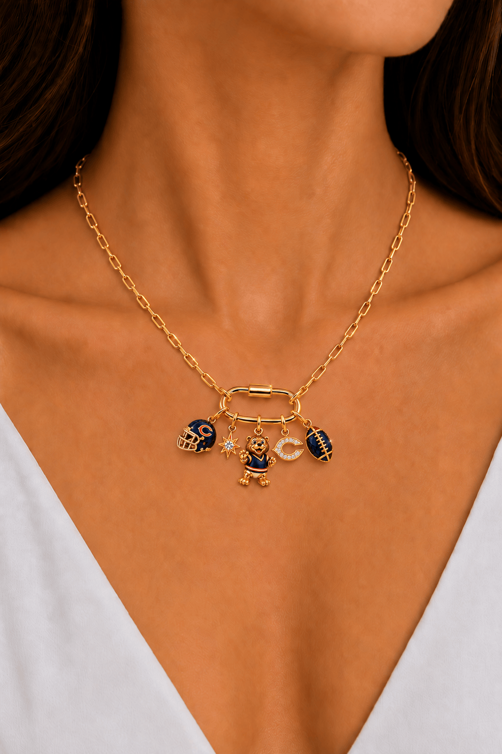 CCB Solid Gold Chain with Diamond Pendant TMH