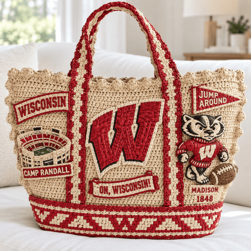 WBG Straw-Style Embellished Tote Bag HTTT