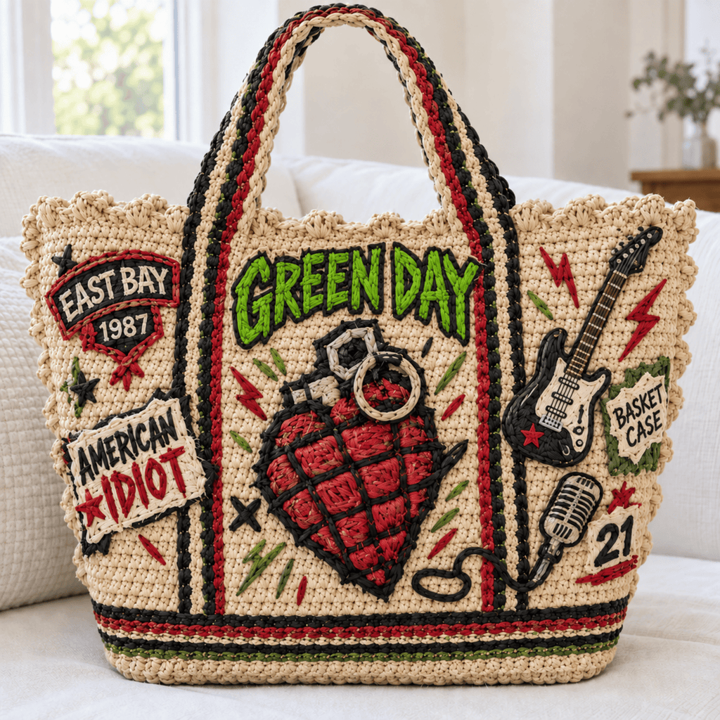 GRD Straw-Style Embellished Tote Bag DNBN