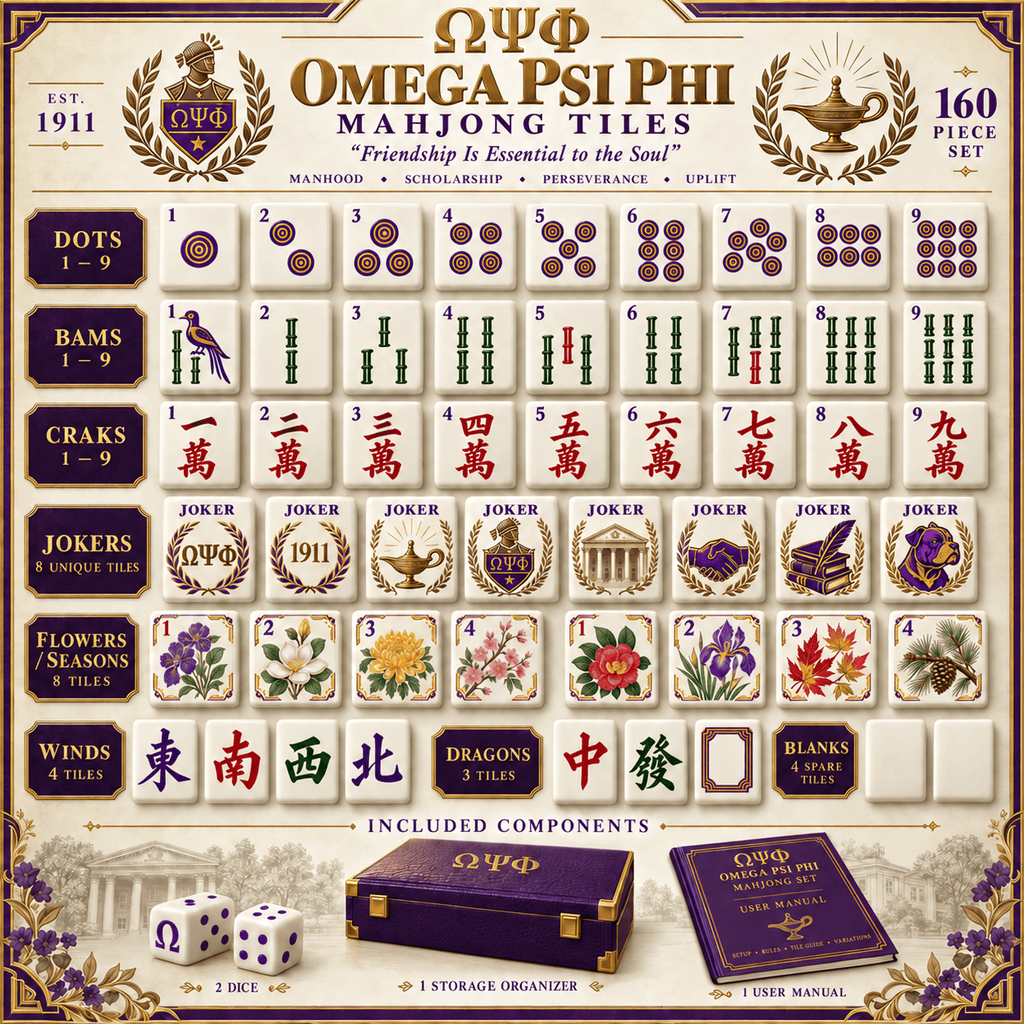 Premium OMPP Mahjong Tiles Set TNSM